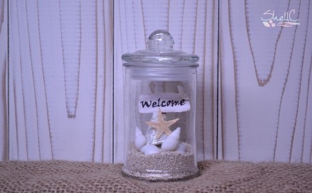 シェルランプ　【Welcome】 黄緑