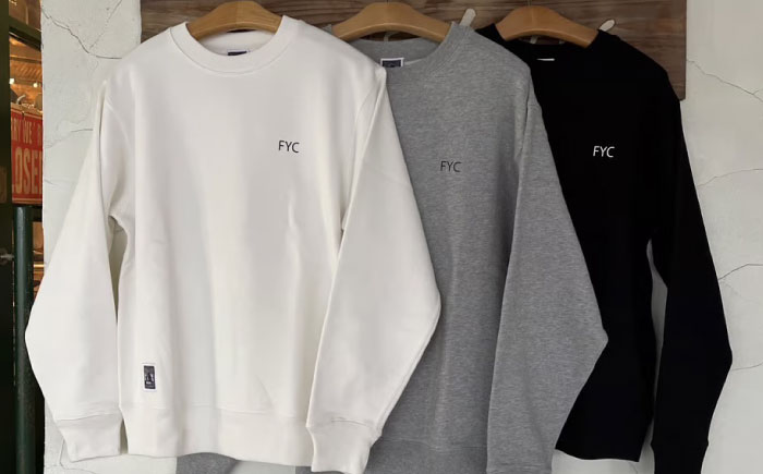 スウェット FYC 福山キャッスル 裏パイルスウェット グレー XL ユニセックス スウェット 広島県福山市/有限会社ホルス [BAFG034]