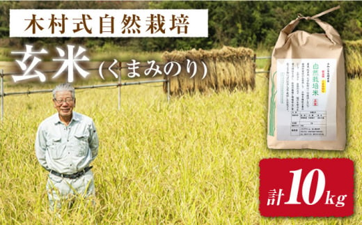 【令和6年産 新米】【木村式自然栽培】 玄米 くまみのり 約 10kg ＜ハマソウファーム＞ [CBR019]