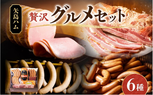矢島ハム 贅沢グルメ セット 6種 ハム ベーコン セット ドイツブロック  国産 牛肉  豚肉 手作り ハム ソーセージ 詰め合わせ こだわり 加工品 ギフト  お中元 お歳暮 贈り物 株式会社 矢島ハム  神奈川県 茅ヶ崎市
