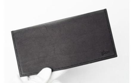 本藍染イタリアンレザーの薄型札入れ【本革・手縫い】