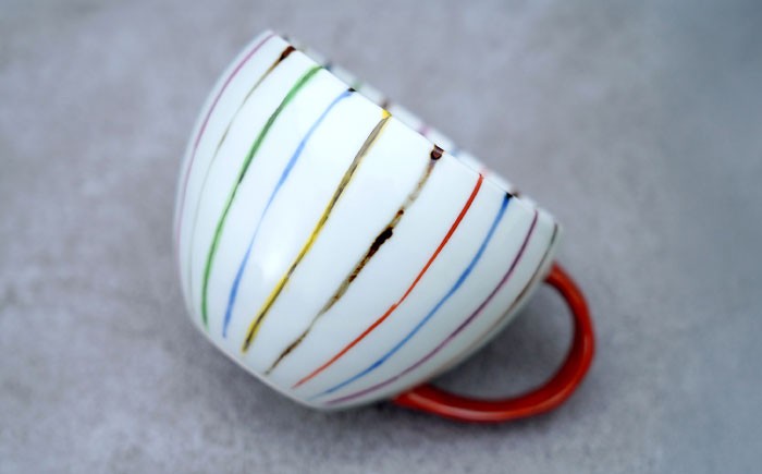 有田焼 染錦線十草丸 スープカップ 2個 セット （青・赤）/そうた窯 [UCE006] 焼き物 やきもの 