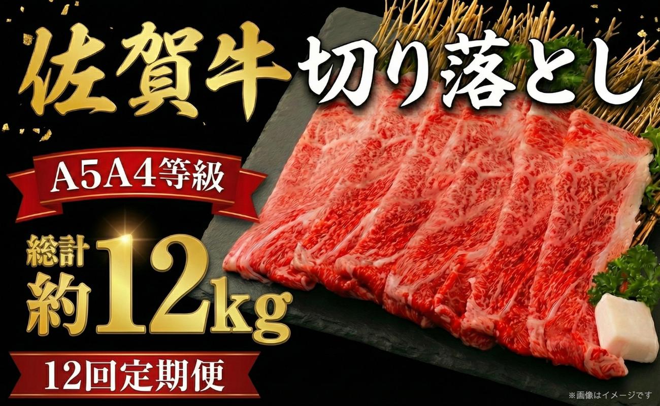 
                  【定期便】佐賀牛 切り落とし 1kg 12回定期便 牛肉 和牛 小分け 冷凍
                