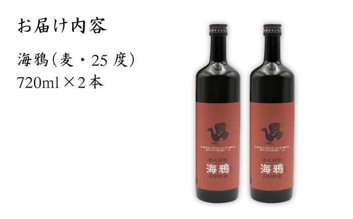 【お中元対象】麦焼酎 海鴉 25度 720ml 2本《壱岐市》【天下御免】[JDB034] 14000 14000円 のし ギフト