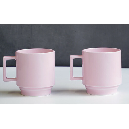 有田焼 世界一つよいマグカップ ～エヌ・マグ～ ペールピンク 2個 セット 匠 Takumi 強化磁器 割れにくい スタッキング スタイリッシュ ギフト プレゼント ピンク A11-66_イメージ2