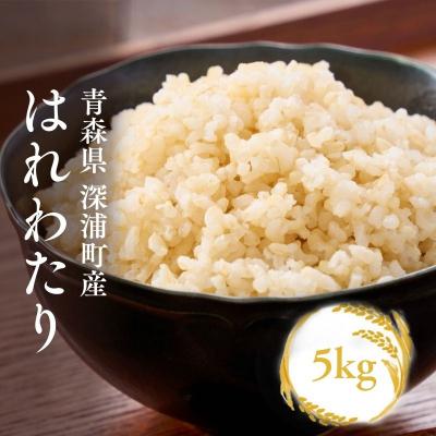 ふるさと納税 深浦町 青森ブランド米 はれわたり 玄米 1袋 5kg