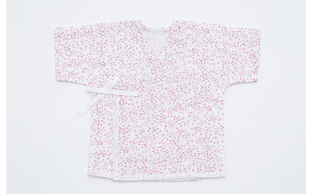 PGガーゼ　ベビー肌着セット 70cm　小花 ベビー用品 ピンク 花柄 女の子 赤ちゃん 短肌着 コンビ肌着 裏始末 サイズ調整 股下ホック 肌に優しい 