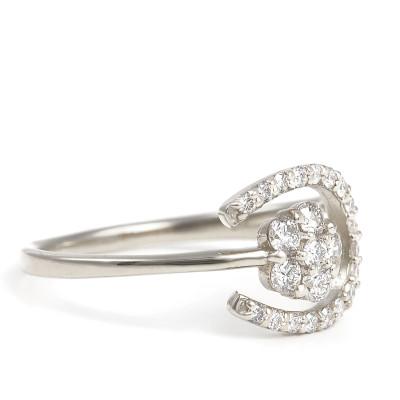 ふるさと納税 大月市 0.3CT 馬蹄、桜リング　R3986DI-P#15 |  | 02