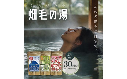 ＜薬用入浴剤＞伊豆函南畑毛の湯:畑毛温泉の成分そのままの「温泉の素」（10回分×3種類を1袋ずつ）