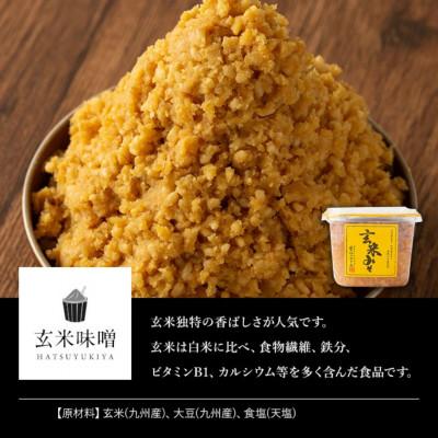 ふるさと納税 日置市 玄米みそ (500gカップ入り×6個・計3kg)  保存料 酒精等無添加【はつゆき屋】No.549 |  | 01
