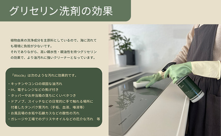 Woccle ウォックルグリセリン洗浄剤2本セット 雑貨 日用品 化粧箱入り 自然に優しい エコ 