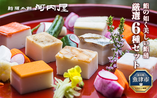 鮨の如く美しい鮨蒲 厳選6種 ｜ かまぼこ 蒲鉾 カマボコ セット 富山 贈り物 魚貝類 かまぼこ 練り製品 練り物 練り物 ※北海道・沖縄・離島への配送不可