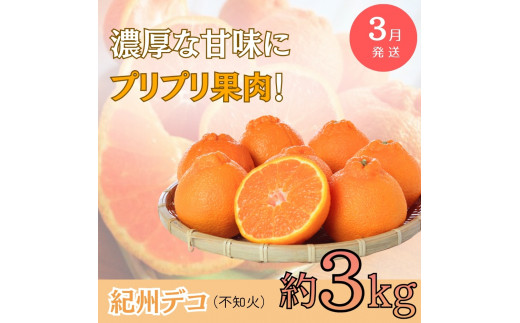 【全3回】旬のフルーツ定期便 【田村みかん 紀州デコ(不知火) 桃】 和歌山の旬をお届け【tkb313】