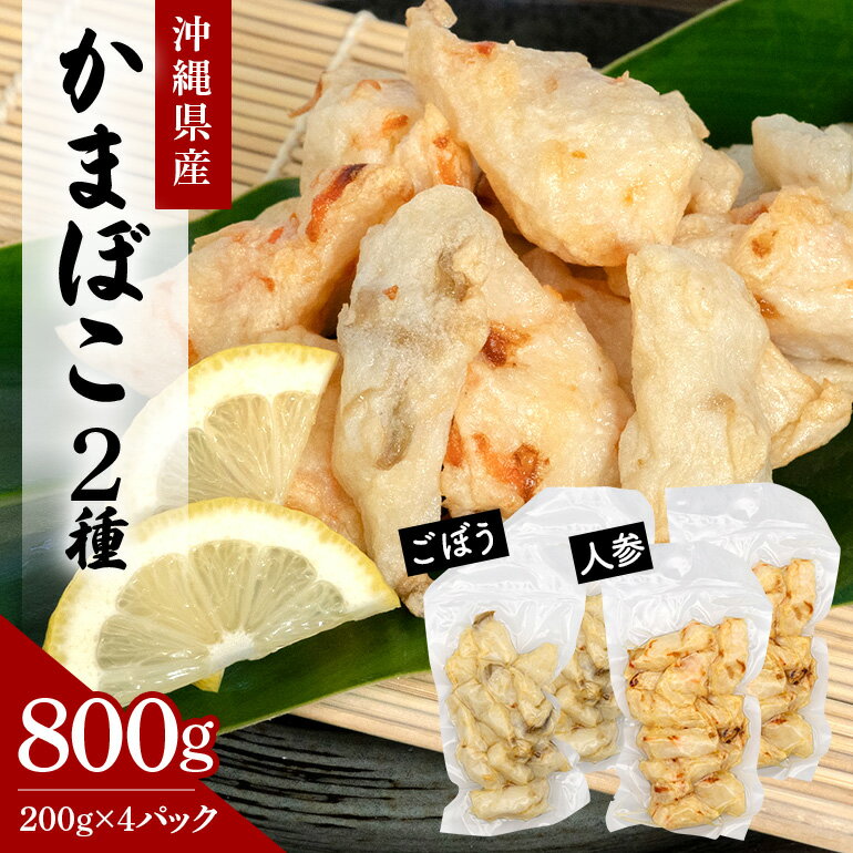【ふるさと納税】かまぼこセット ごぼう 人参 合計800g 各200g×2 かまぼこ 蒲鉾 セット 牛蒡 にんじん カマボコ ゴボウ ニンジン おつまみ 一口サイズ つまみ 内祝い ギフト 贈答 沖縄 グルメ 冷凍保存 国産 沖縄県 糸満市 那覇魚類