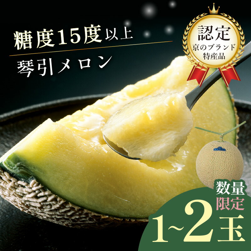 【ふるさと納税】高評価★4.77 高レビュー★【先行予約／数量限定1000】京のブランド産品 京たんごメロン 琴引メロン 選べる 1玉 2玉 （2025年6月下旬～発送） 京のブランド産品 国産 砂丘 甘い 高糖度 高級 期間限定 ふるさと納税 メロン 先行予約 ふるさと納税 フルーツ