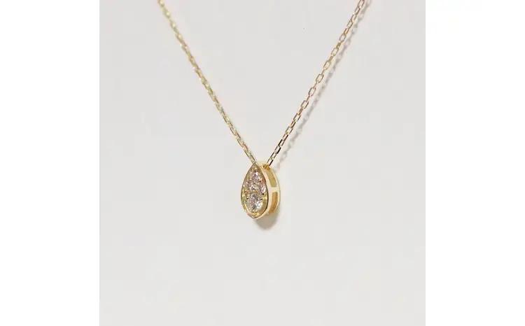 K10 0.06ct しずくダイヤモンドペンダント 山梨県 甲斐市 BQ-230