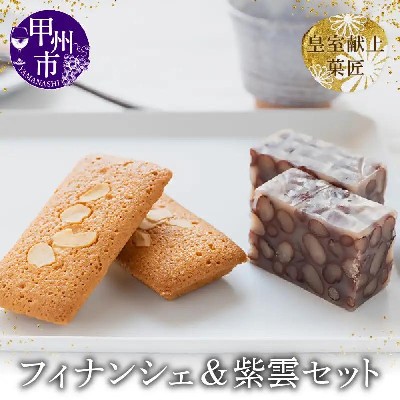 皇室献上菓子舗 三省堂 特製 贅沢蒸羊羹とフィナンシェ10個セット（VYD）B15-930