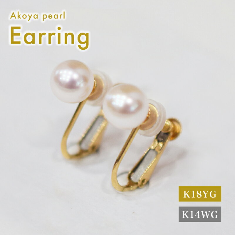 【ふるさと納税】イヤリング あこや真珠 6mm - 6.5mm 選べる 金具 K18YG K14WG 直結タイプ ブラタイプ ホワイトピンク 真珠 パール アクセサリー ジュエリー 品質保証書 ジュエリーケース 真珠てりクロス お取り寄せ 熊本県 天草市 送料無料
