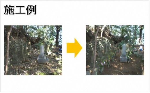 【申込前、要連絡】お墓のお掃除サービス　約15平米（草刈り・清掃）
