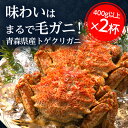 【ふるさと納税】【厳選逸品】青森産 丸勝水産のトゲクリガニ(400gUP×2杯)【配送不可地域：離島】【1142798】