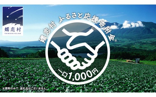 
【返礼品なし】群馬県 嬬恋村 ふるさと応援寄附金 1000円 寄附のみの応援 寄附のみ 返礼品なし 返礼品無し [AO015tu]

