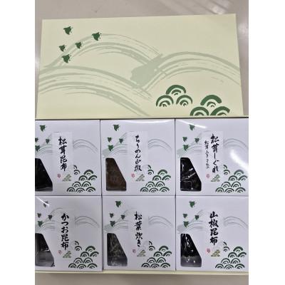 ふるさと納税 福崎町 潮づくし佃煮詰合せ(松茸昆布・松茸しぐれ・かつお昆布・汐吹昆布・山椒昆布・ちりめん山椒)KC-29 |  | 01