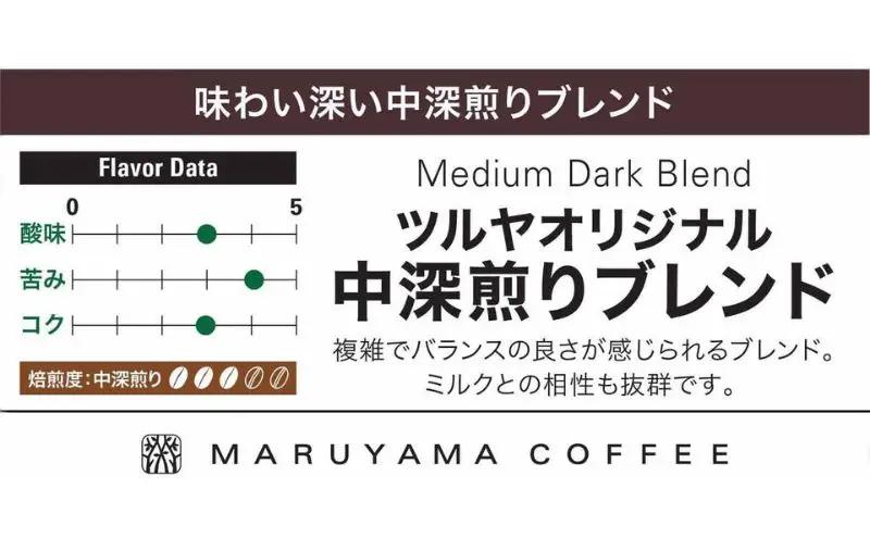 丸山珈琲 コーヒー 中深煎りブレンド10袋 ツルヤ