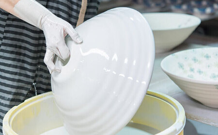 【美濃焼】磁器製洗面ボウル 鳥獣戯画 Lサイズ【日本セラティ】洗面鉢 伝統 和風[MFK003]