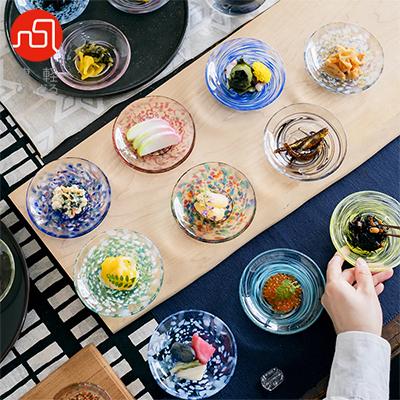 ふるさと納税 青森市 津軽びいどろ色色豆皿 4種 (菜の花・若葉・ねぶた夜祭・水鞠) |  | 01