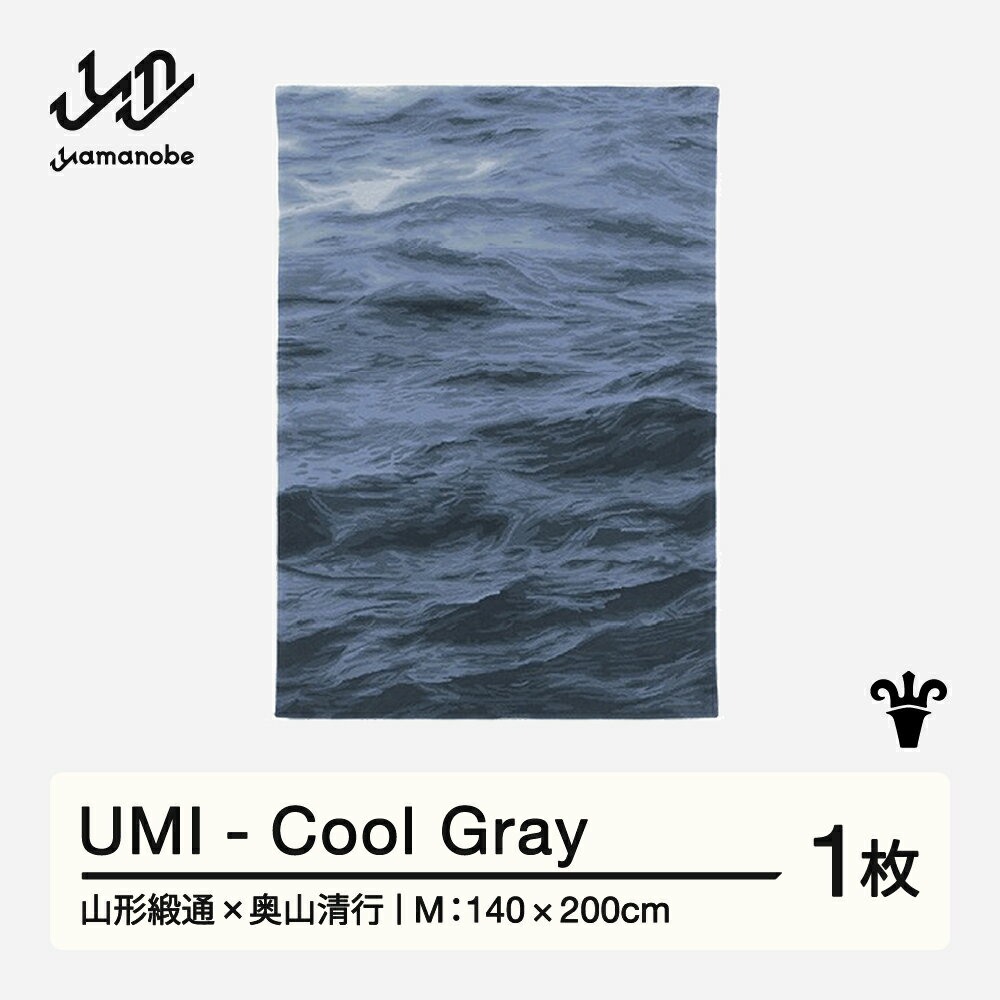 【ふるさと納税】 【山形緞通×奥山清行】UMI - Cool Gray (M) [oc-loumm]