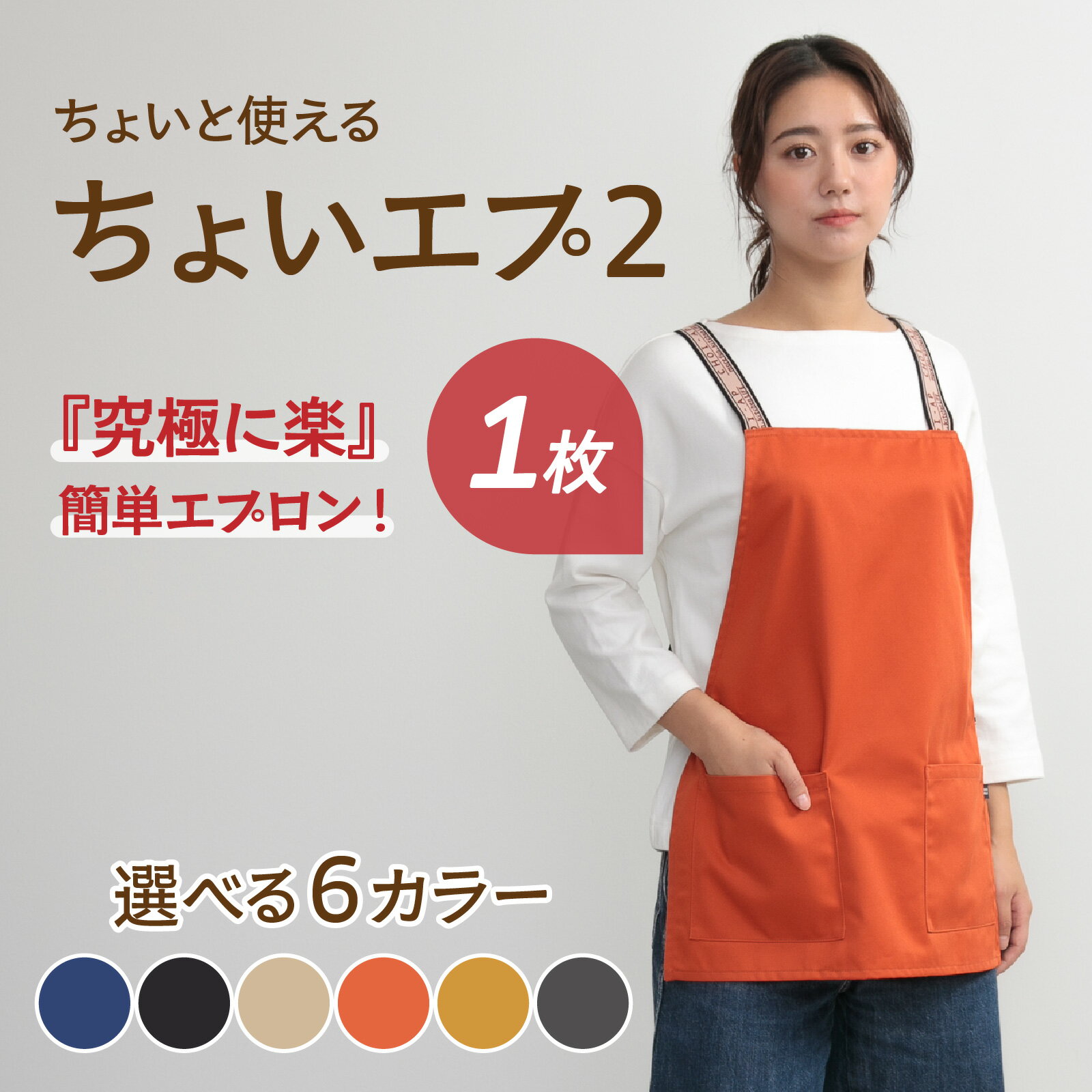 【ふるさと納税】【6色から選べる】ちょいと使える ちょい エプ 2 / 衣類 ファッション キッチン 厨房 園芸 ガーデニング DIY シンプル 介護 日用品 雑貨 全6色 衣料 送料無料