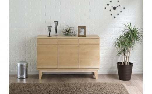 大川家具 幅120cm サイドボード 無垢材 -lahm-ラーム