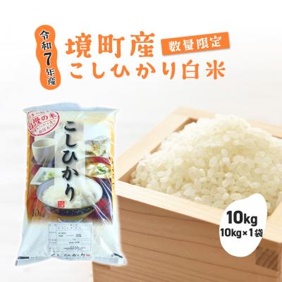 ふるさと納税 境町 【令和7年産】 境町 白米 「コシヒカリ」 10kg(10kg×1袋) 数量限定