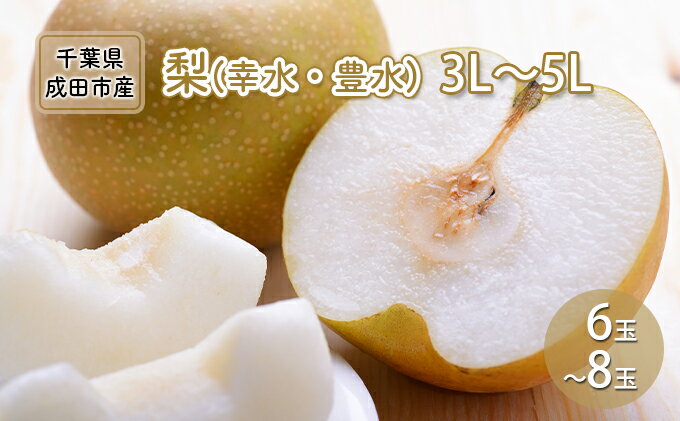 【ふるさと納税】梨 幸水 豊水 3L～5L 6玉～8玉 なし ナシ 和梨 果物 くだもの フルーツ 旬のフルーツ 旬の果物 デザート 千葉 千葉県 成田市　お届け：2026年7月20日～9月30日