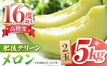【先行予約】【数量限定】 肥後グリーンメロン 糖度16度以上 2玉 計約5kg【岡山農園】めろん メロン グリーンメロン 熊本メロン くまもとメロン 肥後グリーンメロン 国産メロン 高糖度メロン メロン [ZBY002]
