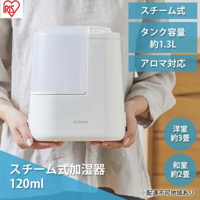 ふるさと納税 大河原町 スチーム式加湿器 120ml AHM-H12B-C アイボリー[53752024]