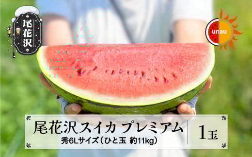 
            先行予約 尾花沢スイカ 6Lサイズ(約11kg)×1玉  プレミアム プレゼント ギフト 7月下旬～8月中旬頃発送 令和7年産 2025年産 農産センター UNAU すいか 西瓜 ※沖縄・離島への配送不可 ns-su6xu1
          
