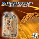 【ふるさと納税】【令和6年産 新米】朝夕の寒暖差が生む極旨のお米 今庄産 コシヒカリ 3kg / コシヒカリ 南越前町 精米 送料無料[A-004004]