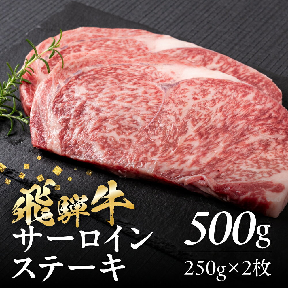 【ふるさと納税】飛騨牛 サーロイン ステーキ 500g(250g × 2枚) 飛騨牛 黒毛和牛 高級 霜降り 和牛 肉 お肉 牛肉 料理 おすすめ バーベキュー BBQ 駿河屋 岐阜県 白川村 20000円 [S945]