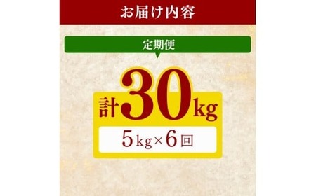 【令和7年産】 新米 定期便 5kg×6回 コシヒカリ 新米 AG014
