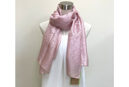 ウージ染め花穂ストール～唐草～