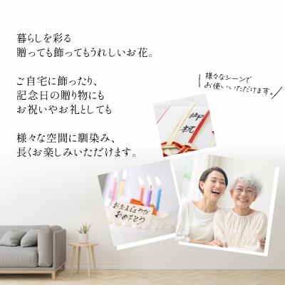 ふるさと納税 大館市 プリザーブドフラワー　ブルーの花時計 |  | 02