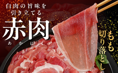 家計応援キャンペーン!霧島黒豚バラ&もも切り落とし1.2kgセット+ハンバーグ_11-2805-CP_(都城市) 霧島黒豚 バラ もも 切り落とし 200g 小分け 煮込みハンバーグ デミグラスソース