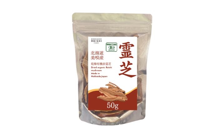 
                  北海道産 有機赤霊芝キザミ 50ｇ | 霊芝 健康茶 きのこ お茶 加工食品 | 株式会社北海道霊芝 [BOBF007]
                