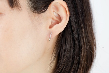 プラチナダイヤモンドピアスTotal0.08ct【傷＆歪みに強い】/SPEP0100