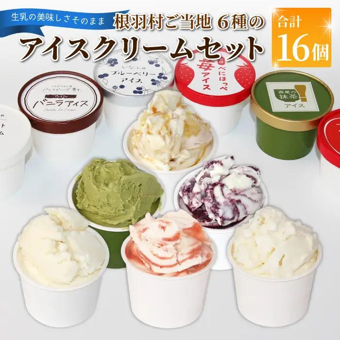 〈スピード発送〉南信州根羽村 ご当地６種のアイスクリームセット 16個 生ソフトクリームアイス バニラアイス 西尾抹茶 抹茶 りんご 紅ほっぺ いちご 苺アイス ブルーベリー フレーバー 詰め合わせ  根羽村 ネバーランド 12000円