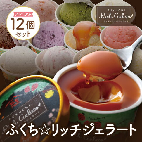 【ふるさと納税】 ふくち☆リッチジェラート プレミアム（12個セット） ご当地スイーツ 福岡県 福智町 取り寄せスイーツ アイス デザート 贈答 ギフト セット 詰め合わせ プレゼント 冷凍 送料無料