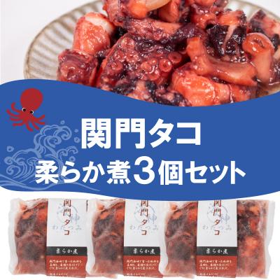 ふるさと納税 下関市 関門タコ 柔らか煮 3個セット 750g 冷凍 タコ 蛸 たこ JK002