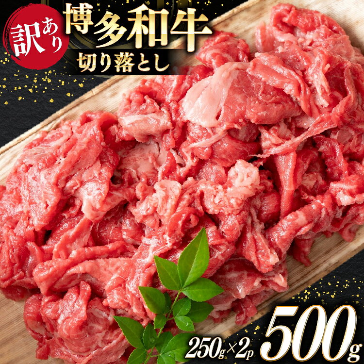 【ふるさと納税】 牛肉 訳あり A4 A5 博多和牛 切り落とし 250g 2p 計 500g [木村食品 福岡県 宇美町 um40beg040038] 訳アリ 牛 肉 牛バラ 肩肉 バラ肉