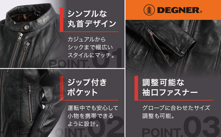 【デグナー】レディースレザージャケット[FR20SJ-9] ブラック Lサイズ｜京都 バイクギア 人気ブランド レザーアイテム ﾊﾞｲｸ ﾊﾞｲｸ ﾊﾞｲｸ ﾊﾞｲｸ ﾊﾞｲｸ